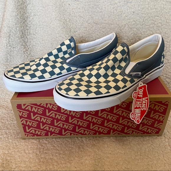 NWT Mens 9 Vans Slip On Checkerboard - Picture 5 of 9